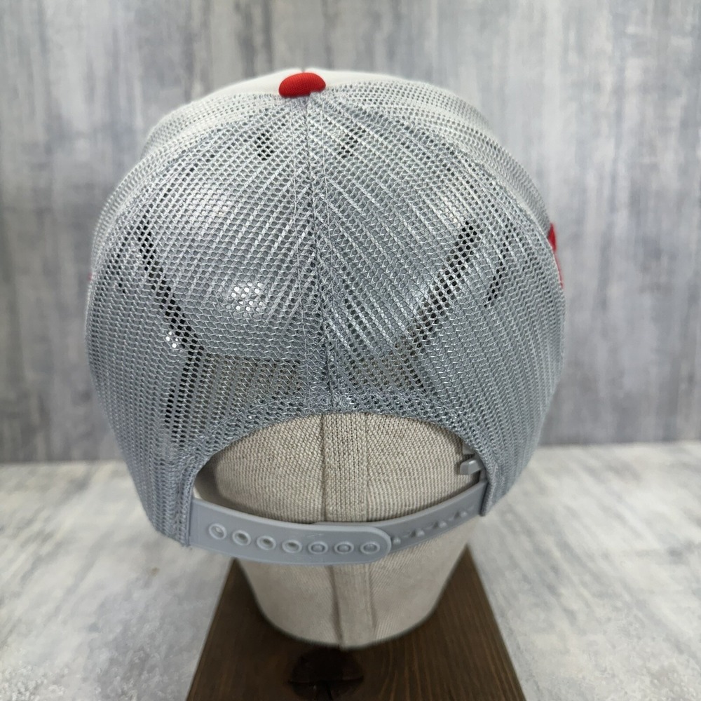 City Of Swift Current 75 Years 3 Three Stripe Trucker Mesh SnapBack Vtg Hat Cap - Picture 4 of 9